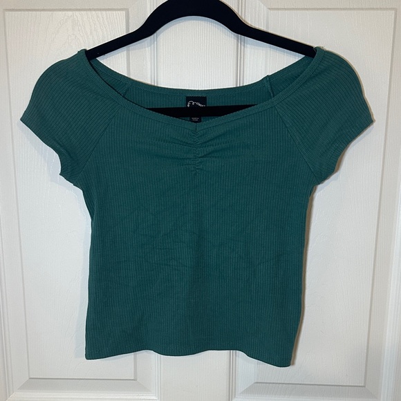Art Class Teal Short Sleeve Top - Picture 1 of 4